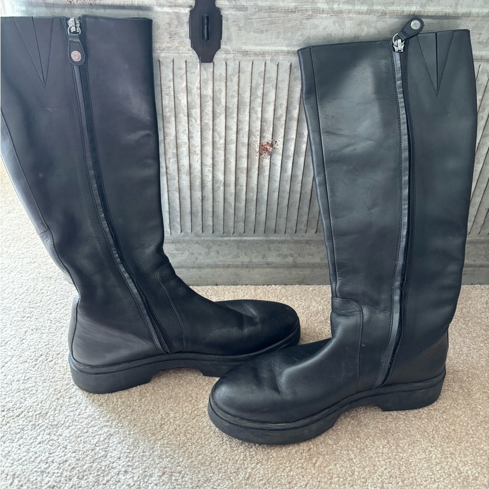 Geox Black Women's Combat Boots - Picture 5 of 6